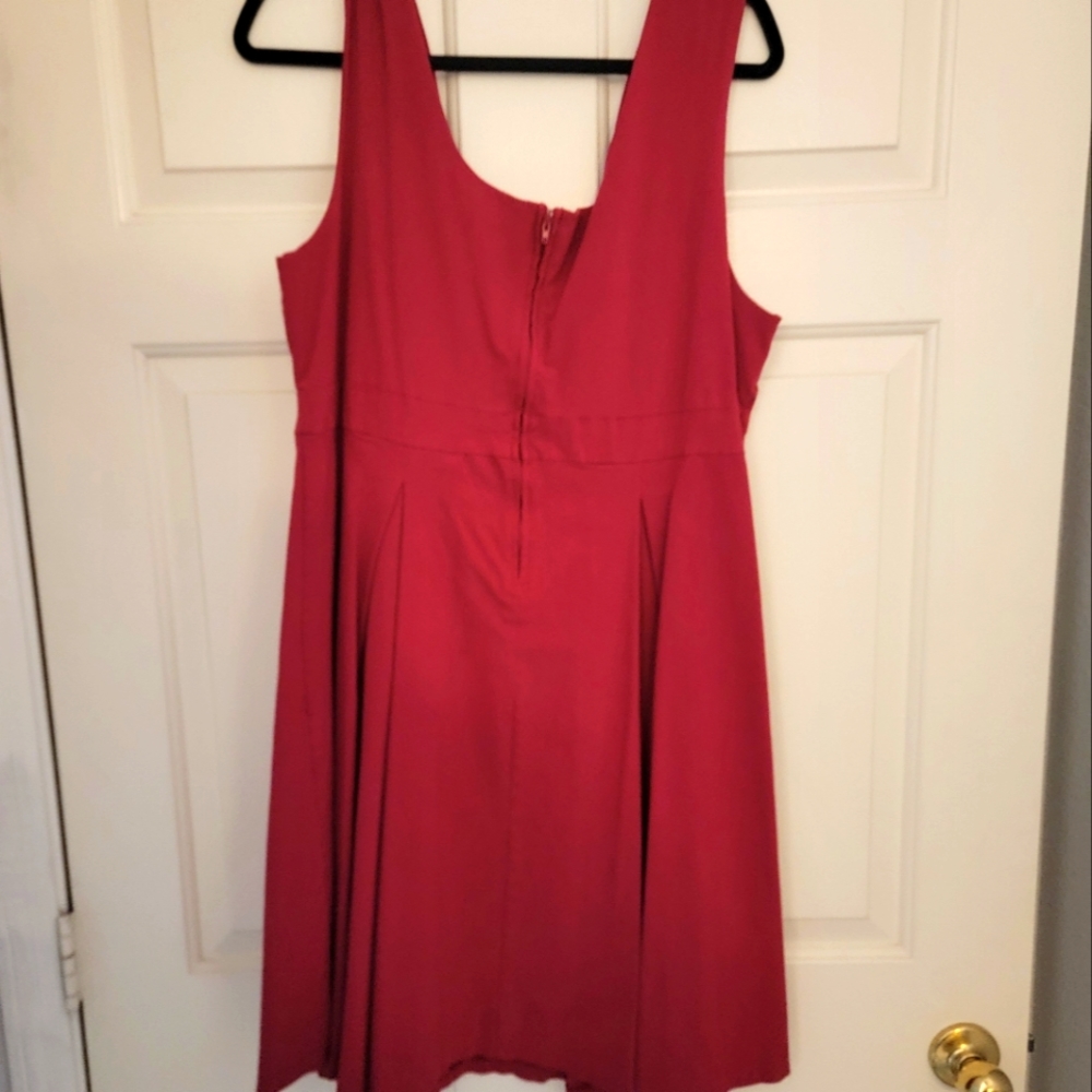 Red Tank Top Strap Dress